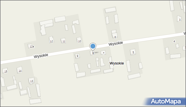 Wysokie, Wysokie, 8, mapa Wysokie