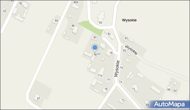 Wysokie, Wysokie, 79, mapa Wysokie