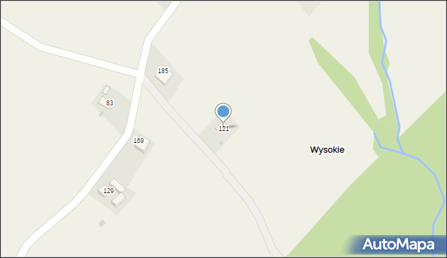 Wysokie, Wysokie, 121, mapa Wysokie