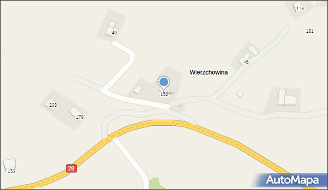 Wysokie, Wysokie, 152, mapa Wysokie