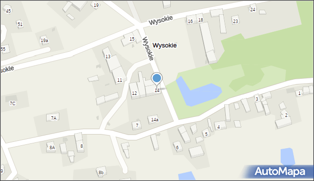 Wysokie, Wysokie, 14, mapa Wysokie