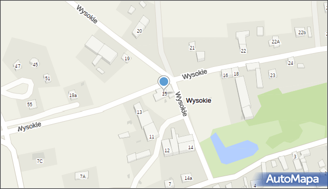 Wysokie, Wysokie, 15, mapa Wysokie