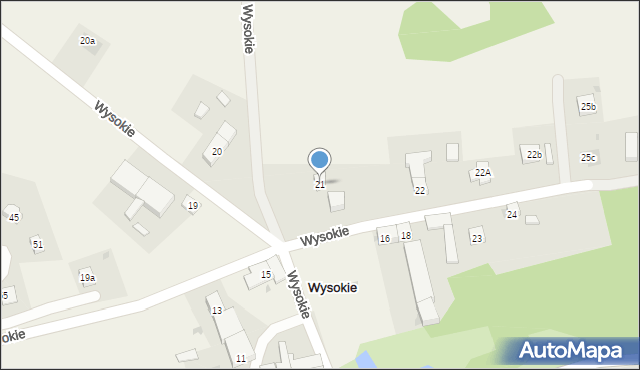 Wysokie, Wysokie, 21, mapa Wysokie