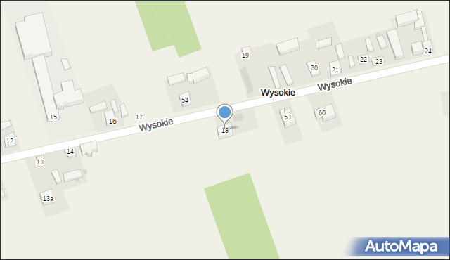 Wysokie, Wysokie, 18, mapa Wysokie