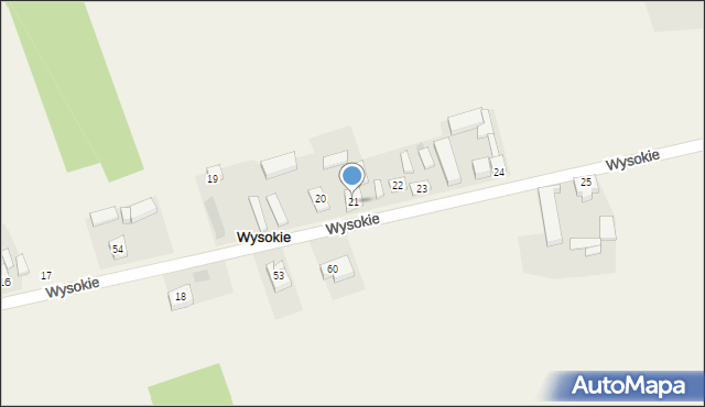 Wysokie, Wysokie, 21, mapa Wysokie