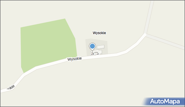 Wysokie, Wysokie, 2a, mapa Wysokie