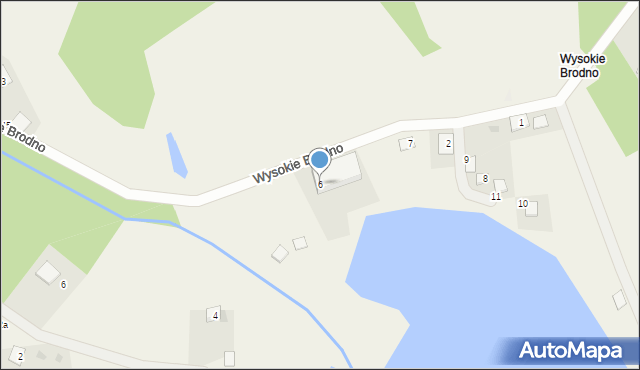 Wysokie Brodno, Wysokie Brodno, 6, mapa Wysokie Brodno