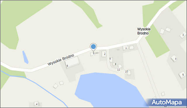 Wysokie Brodno, Wysokie Brodno, 7, mapa Wysokie Brodno