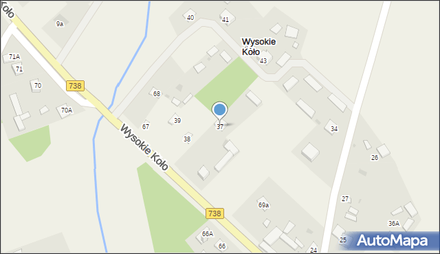 Wysokie Koło, Wysokie Koło, 37, mapa Wysokie Koło