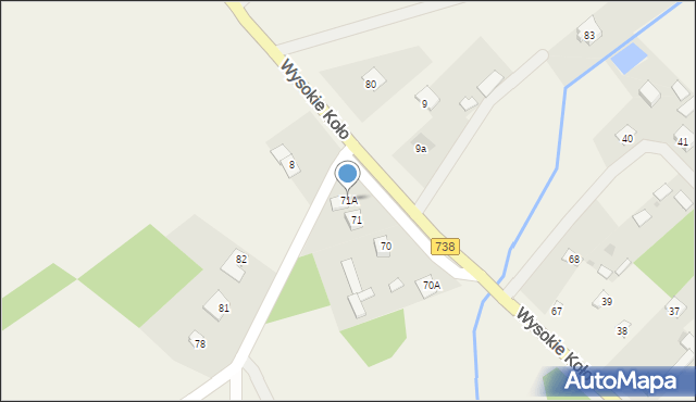 Wysokie Koło, Wysokie Koło, 71A, mapa Wysokie Koło