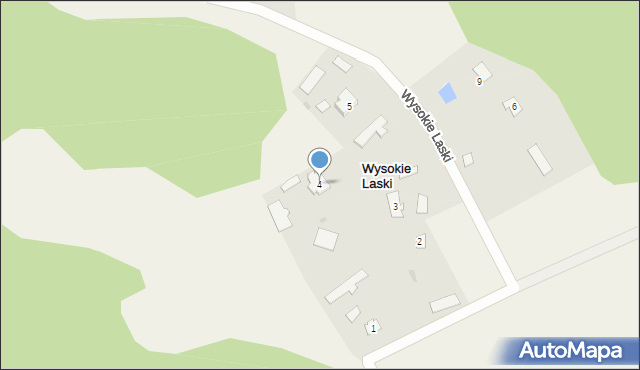 Wysokie Laski, Wysokie Laski, 4, mapa Wysokie Laski