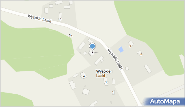 Wysokie Laski, Wysokie Laski, 5, mapa Wysokie Laski