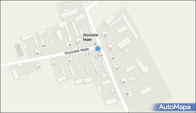 Wysokie Małe, Wysokie Małe, 5, mapa Wysokie Małe