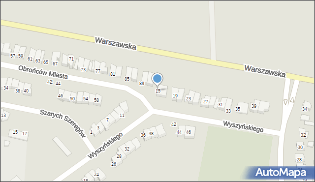 Wysokie Mazowieckie, Wyszyńskiego Stefana, ks. kard., 15, mapa Wysokie Mazowieckie