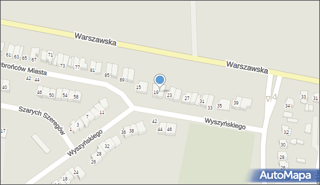 Wysokie Mazowieckie, Wyszyńskiego Stefana, ks. kard., 21, mapa Wysokie Mazowieckie