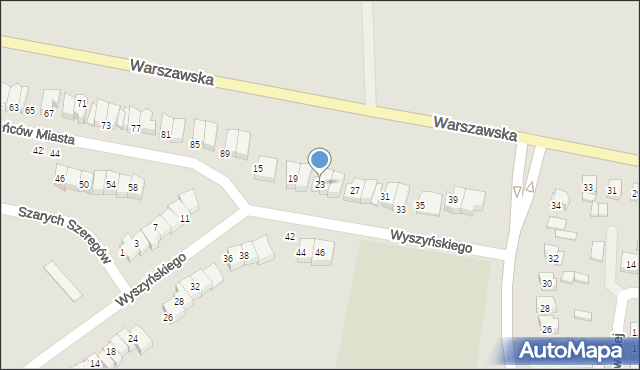 Wysokie Mazowieckie, Wyszyńskiego Stefana, ks. kard., 23, mapa Wysokie Mazowieckie