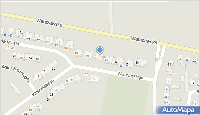 Wysokie Mazowieckie, Wyszyńskiego Stefana, ks. kard., 25, mapa Wysokie Mazowieckie