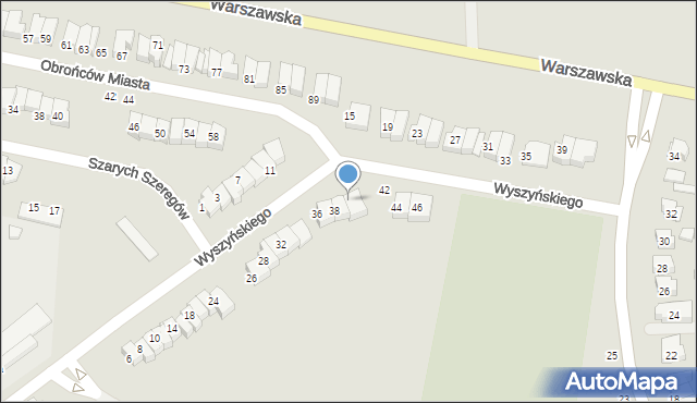 Wysokie Mazowieckie, Wyszyńskiego Stefana, ks. kard., 40, mapa Wysokie Mazowieckie