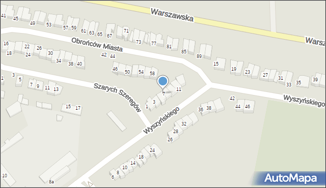 Wysokie Mazowieckie, Wyszyńskiego Stefana, ks. kard., 7, mapa Wysokie Mazowieckie