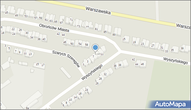 Wysokie Mazowieckie, Wyszyńskiego Stefana, ks. kard., 9, mapa Wysokie Mazowieckie