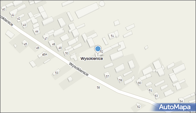 Wysokienice, Wysokienice, 63, mapa Wysokienice