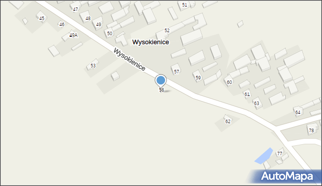 Wysokienice, Wysokienice, 81, mapa Wysokienice