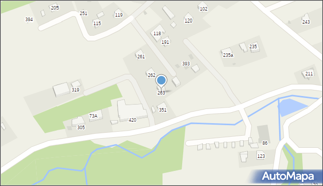 Wysowa-Zdrój, Wysowa-Zdrój, 263, mapa Wysowa-Zdrój