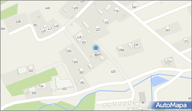 Wysowa-Zdrój, Wysowa-Zdrój, 393, mapa Wysowa-Zdrój