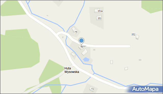 Wysowa-Zdrój, Wysowa-Zdrój, 78, mapa Wysowa-Zdrój