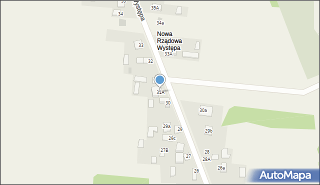 Występa, Występa, 31A, mapa Występa