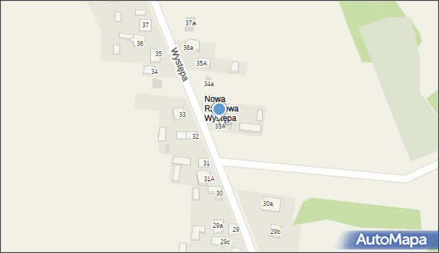 Występa, Występa, 33A, mapa Występa