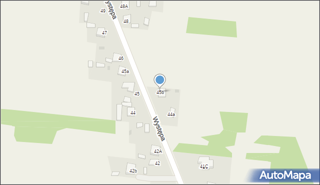 Występa, Występa, 45b, mapa Występa