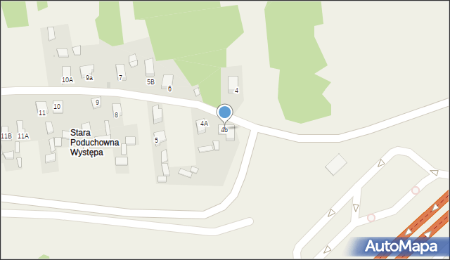 Występa, Występa, 4b, mapa Występa