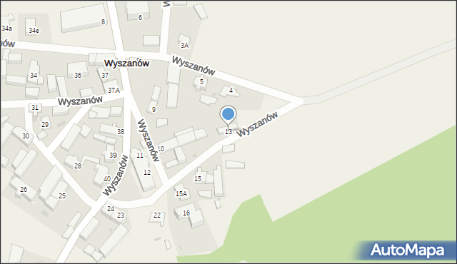 Wyszanów, Wyszanów, 13, mapa Wyszanów