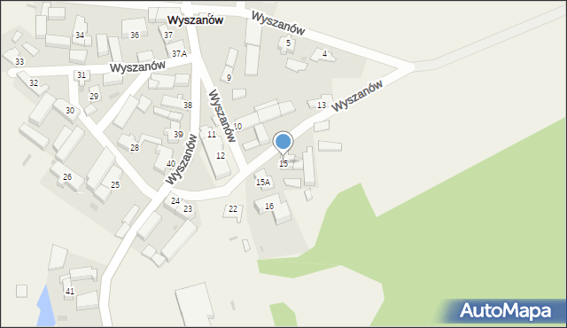 Wyszanów, Wyszanów, 15, mapa Wyszanów