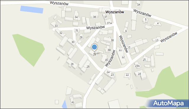 Wyszanów, Wyszanów, 28, mapa Wyszanów