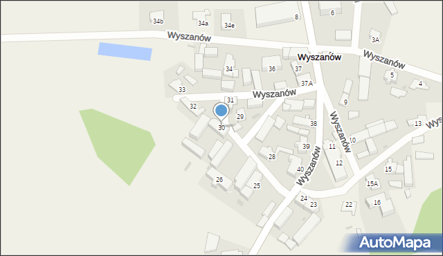 Wyszanów, Wyszanów, 30, mapa Wyszanów