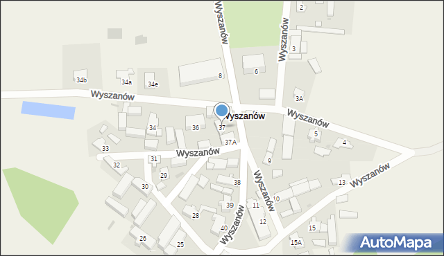 Wyszanów, Wyszanów, 37, mapa Wyszanów