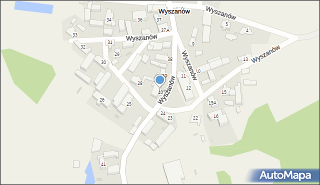 Wyszanów, Wyszanów, 40, mapa Wyszanów