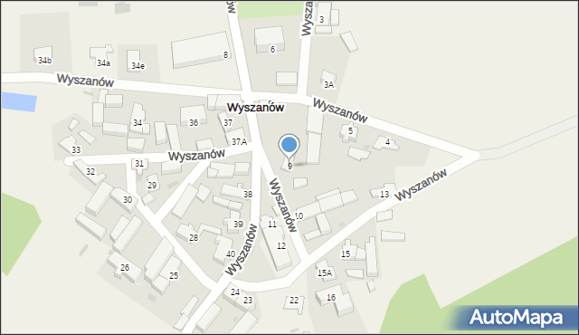 Wyszanów, Wyszanów, 9, mapa Wyszanów