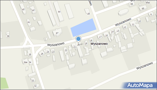 Wyszanowo, Wyszanowo, 20, mapa Wyszanowo