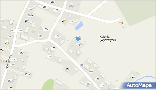 Wyszatyce, Wyszatyce, 172, mapa Wyszatyce