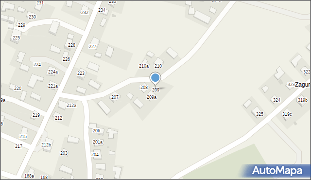 Wyszatyce, Wyszatyce, 209, mapa Wyszatyce