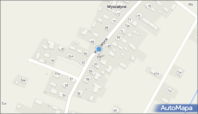 Wyszatyce, Wyszatyce, 63a, mapa Wyszatyce