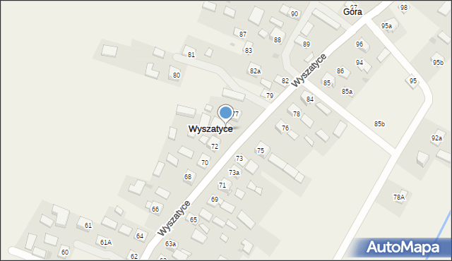 Wyszatyce, Wyszatyce, 74, mapa Wyszatyce