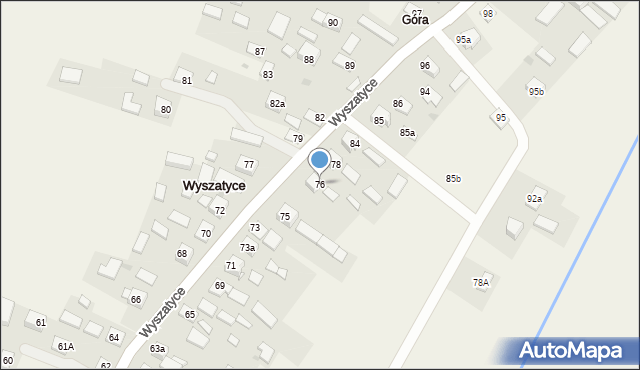 Wyszatyce, Wyszatyce, 76, mapa Wyszatyce