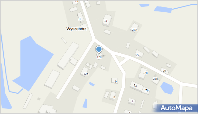 Wyszebórz, Wyszebórz, 12b, mapa Wyszebórz