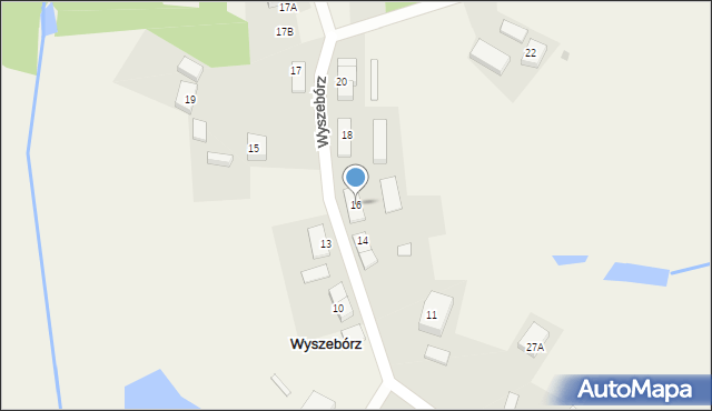 Wyszebórz, Wyszebórz, 16, mapa Wyszebórz