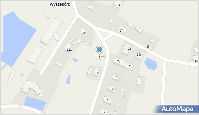 Wyszebórz, Wyszebórz, 9, mapa Wyszebórz