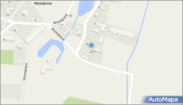 Wyszęcice, Wyszęcice, 45, mapa Wyszęcice